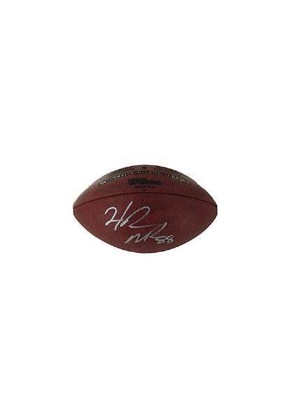 Hakeem Nicks Autographed NFL "Duke" Football (Steiner COA)